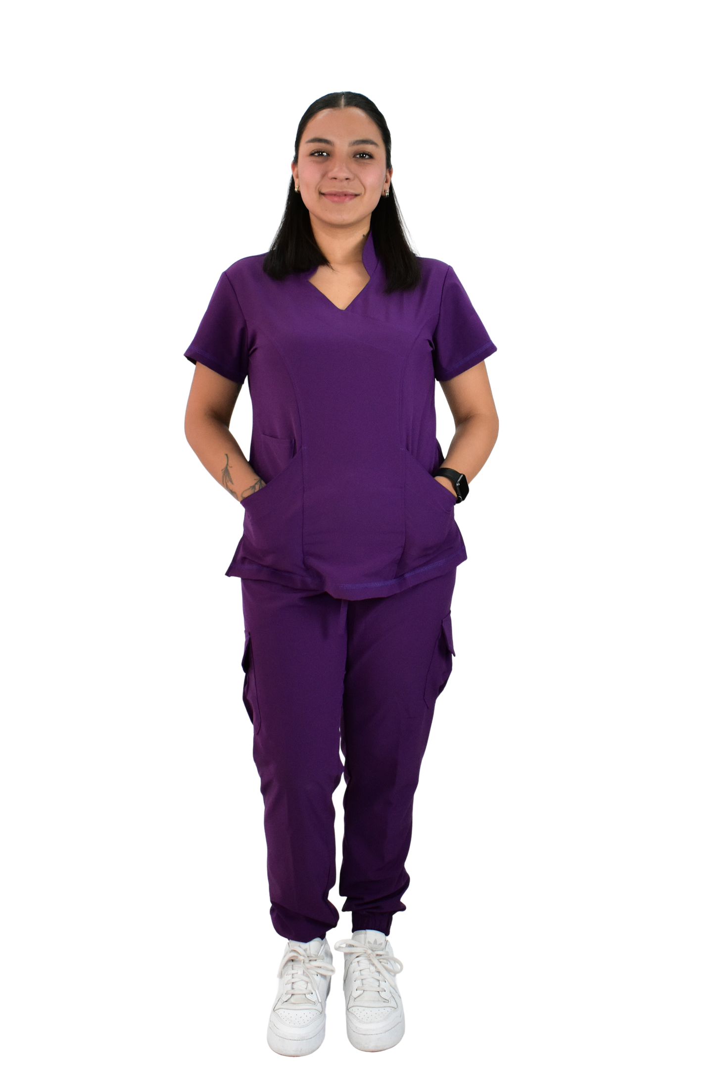 Uniforme Quirúrgico M06 Antifluido Stretch Morado