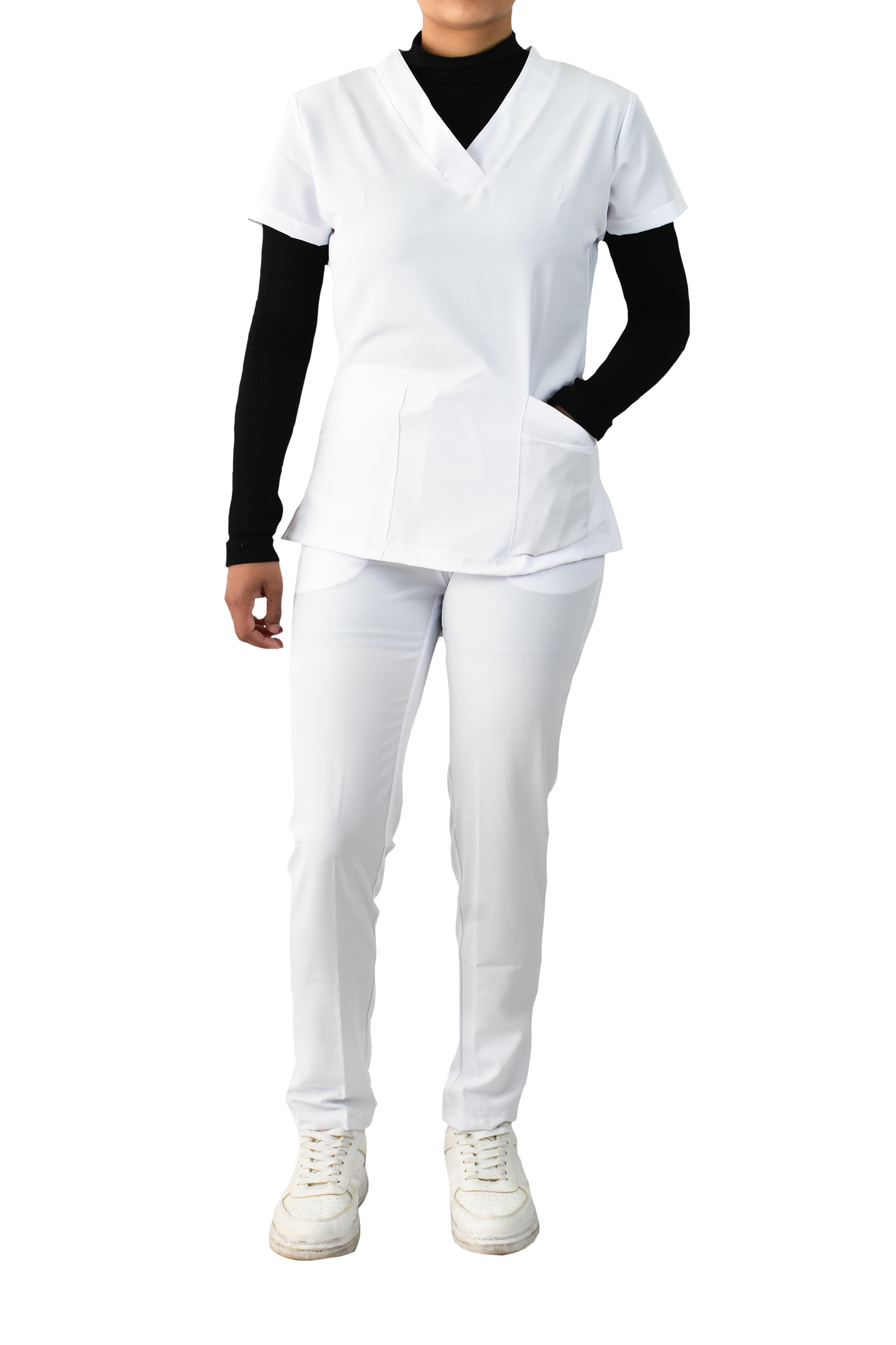 Uniforme Quirúrgico Dama M03 Stretch Blanco