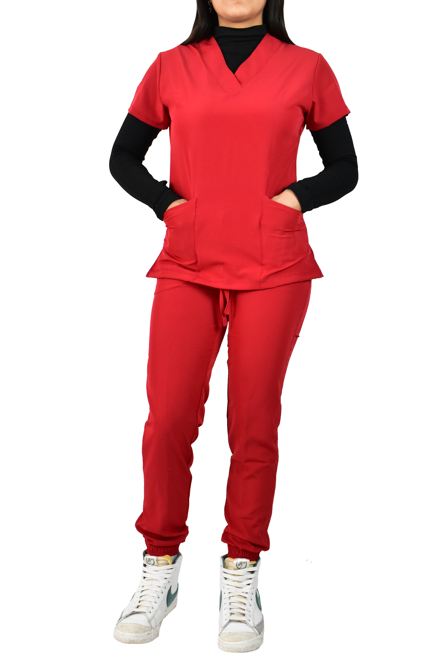 Uniforme Quirúrgico Dama M03 Stretch Rojo