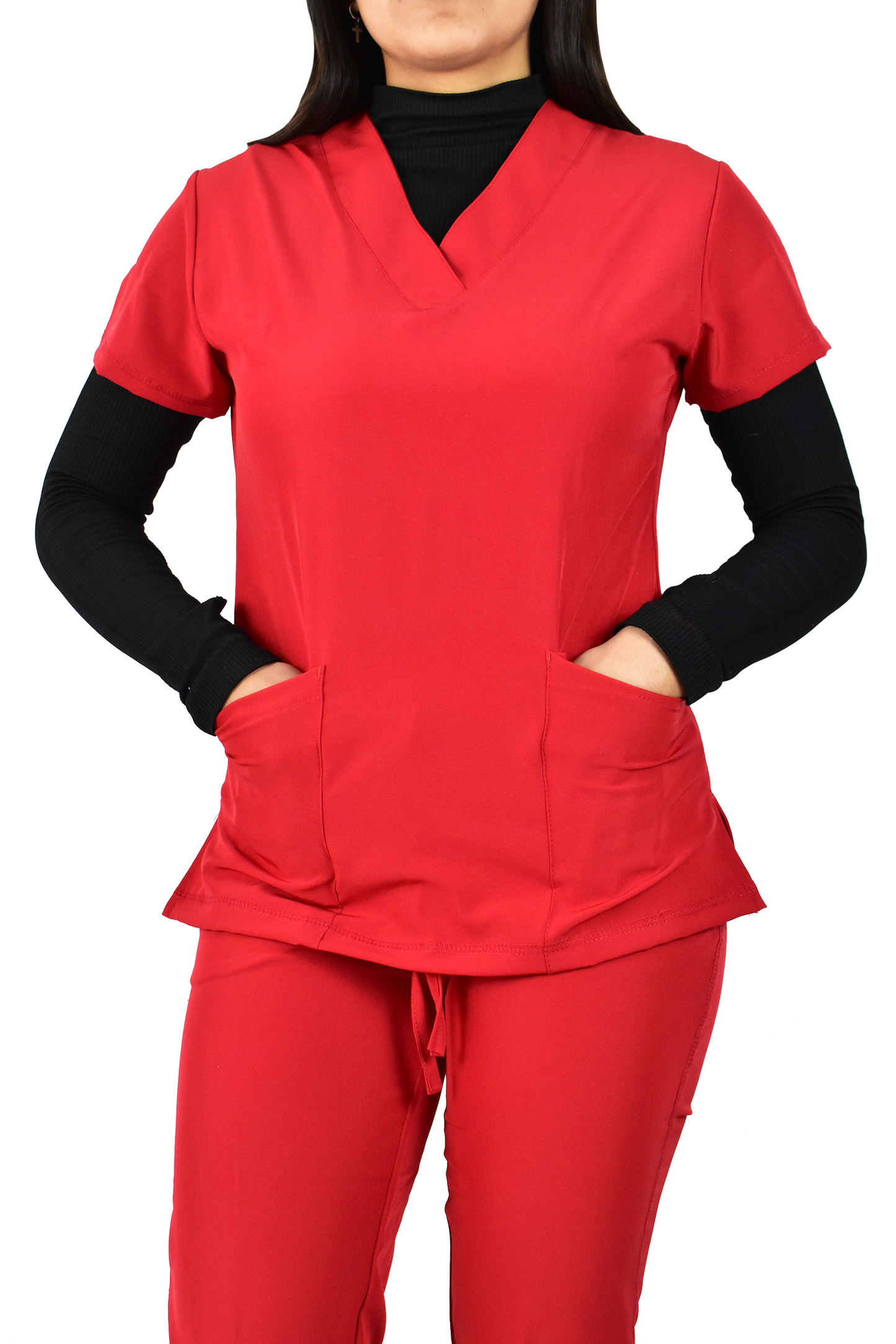 Uniforme Quirúrgico Dama M03 Stretch Rojo