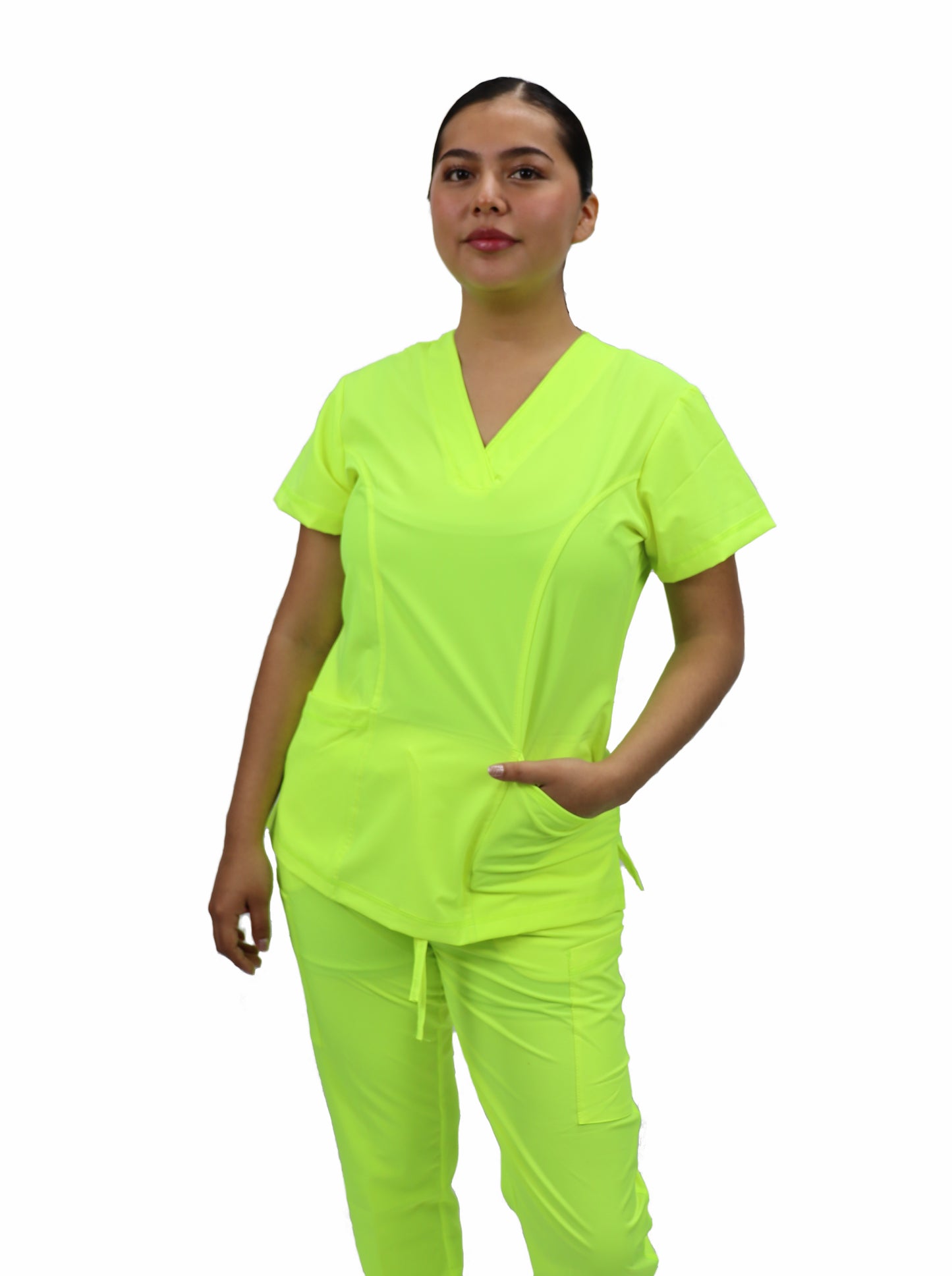 Uniforme Quirúrgico Dama M05 Antifluido Stretch Neon