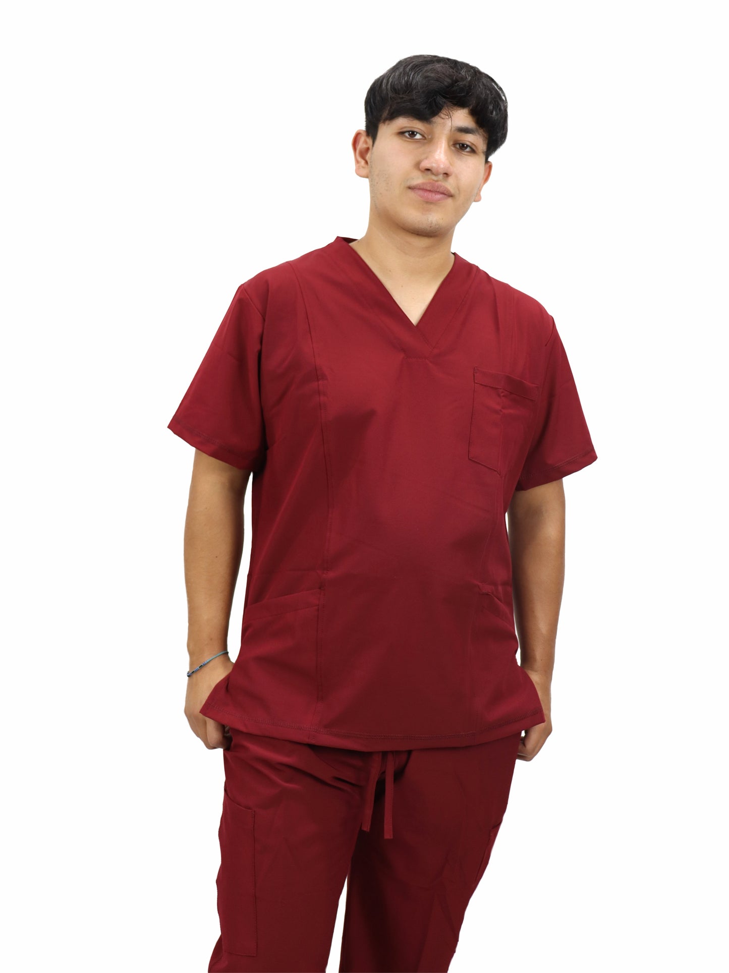 Uniforme Quirúrgico Caballero M07 Stretch Antifluido Vino