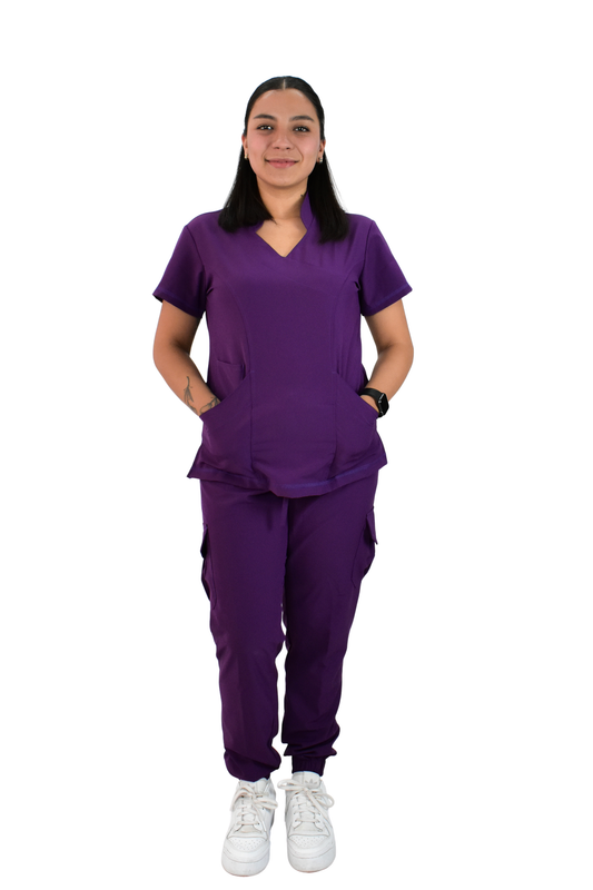 Uniforme Quirúrgico M06 Antifluido Stretch Morado