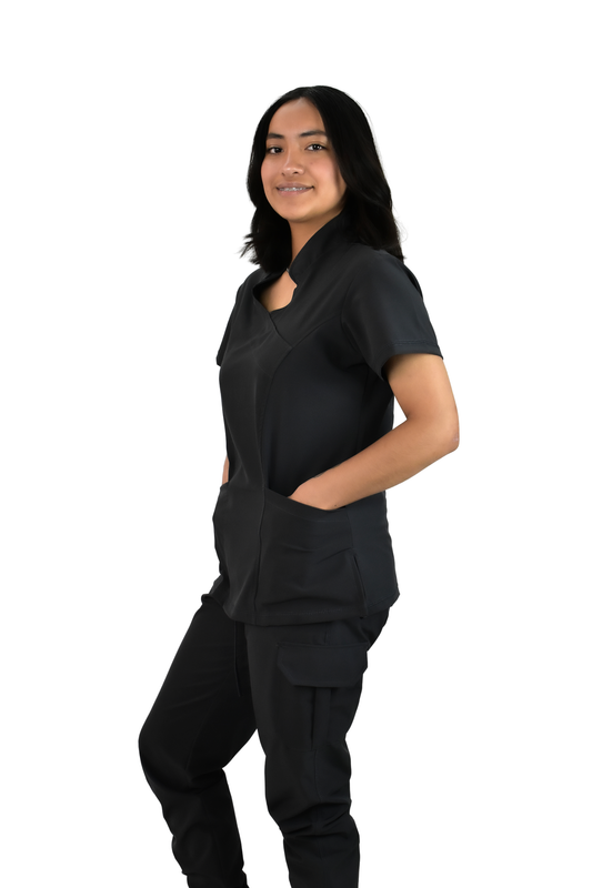 Uniforme Quirúrgico M06 Antifluido Stretch Gris Oxford