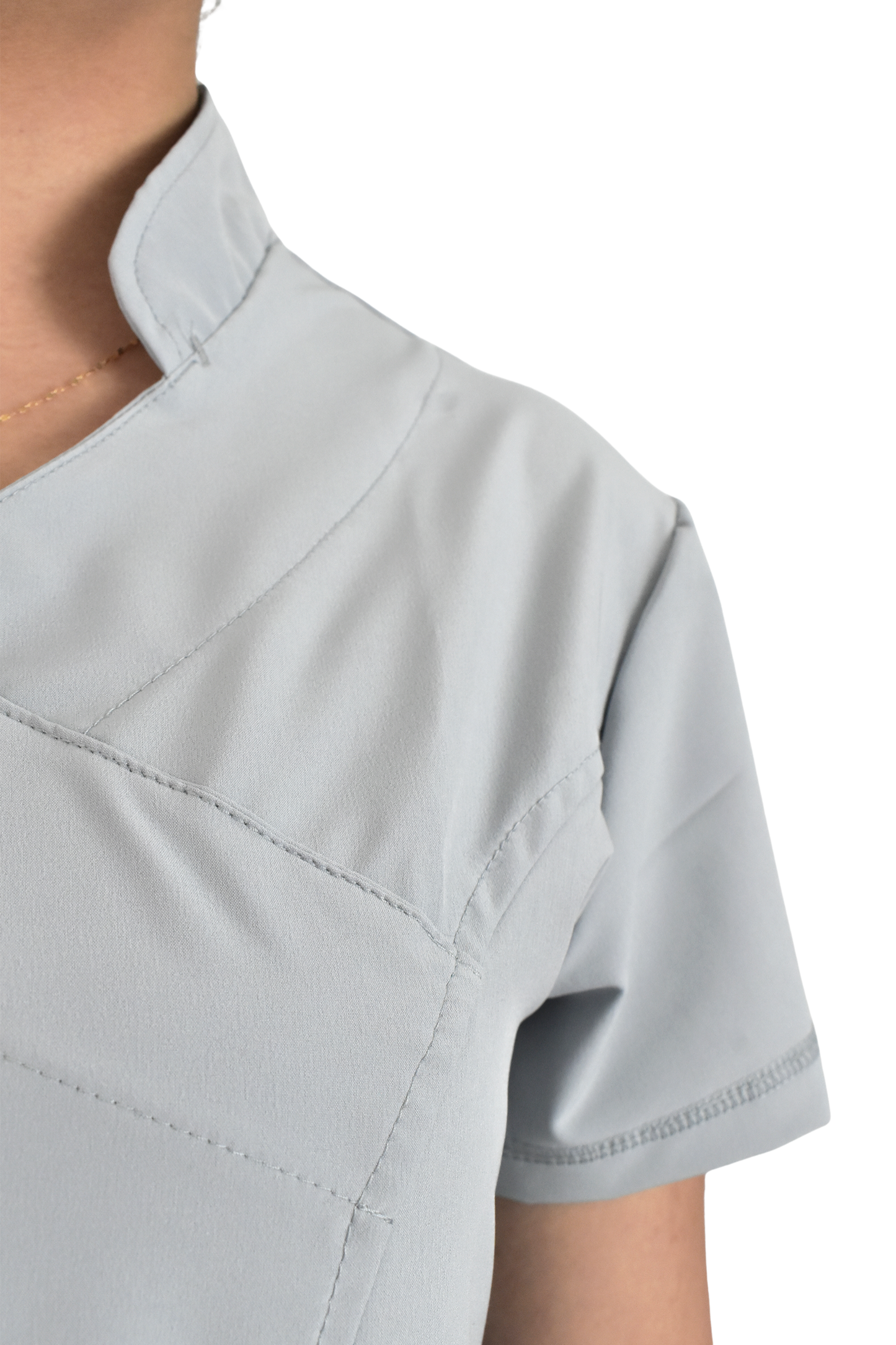 Uniforme Quirúrgico M06 Antifluido Stretch Gris Perla