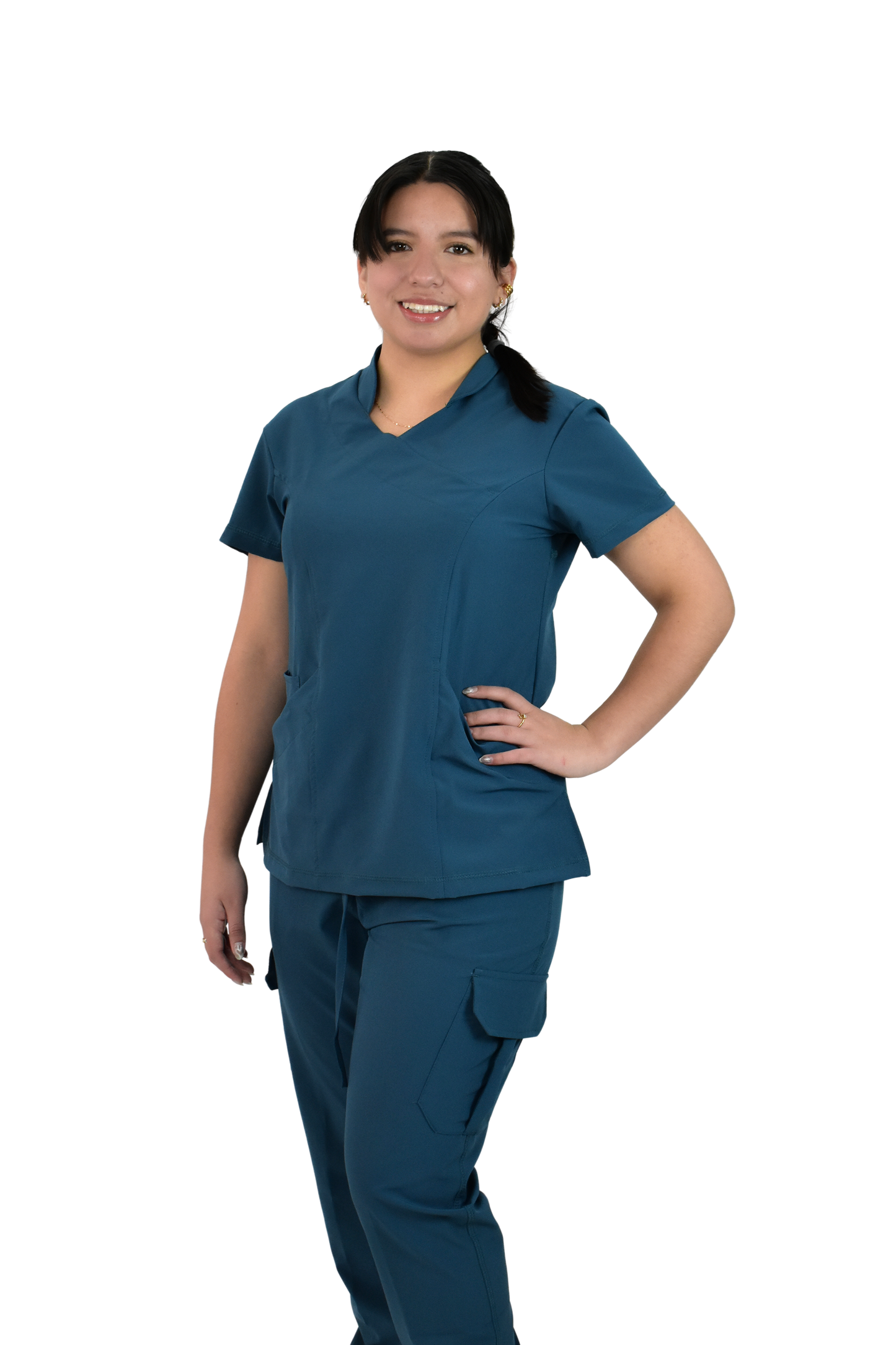 Uniforme Quirúrgico M06 Antifluido Stretch Petroleo
