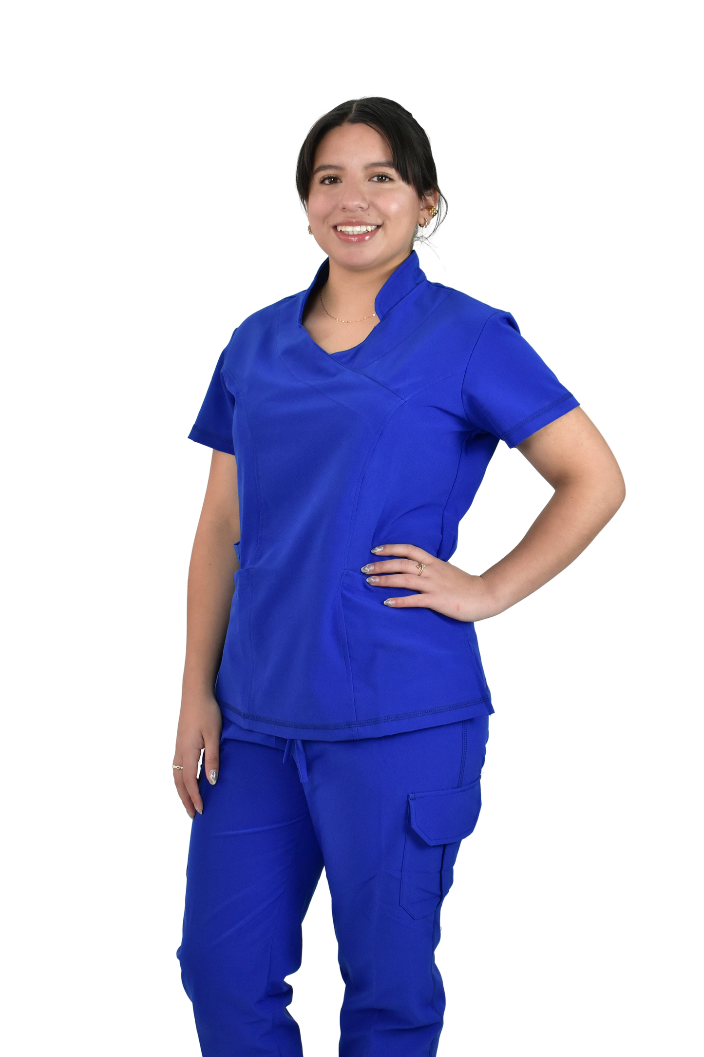 Uniforme Quirúrgico M06 Antifluido Stretch Azul Rey