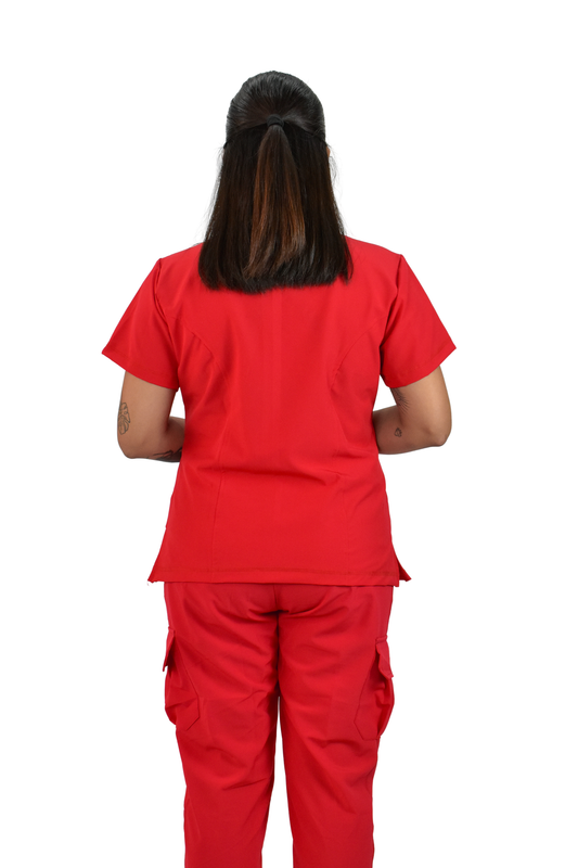 Uniforme Quirúrgico M06 Antifluido Stretch Rojo