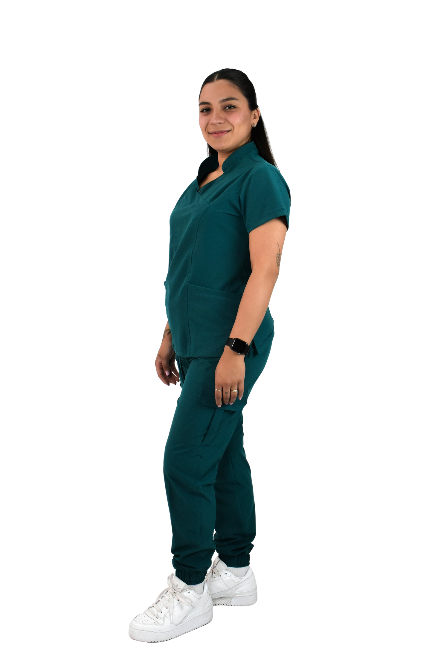 Uniforme Quirúrgico M06 Antifluido Stretch Verde Botella