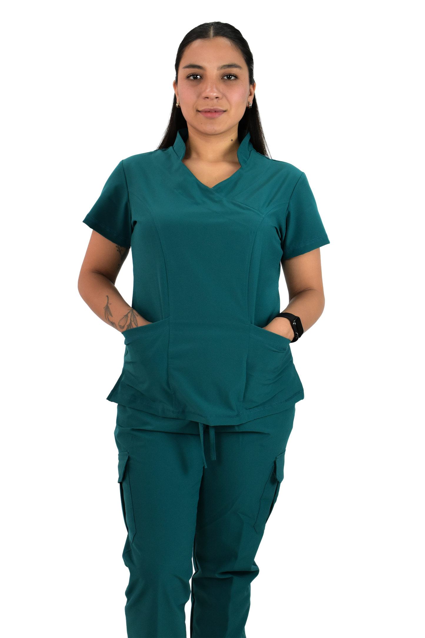 Uniforme Quirúrgico M06 Antifluido Stretch Verde Botella