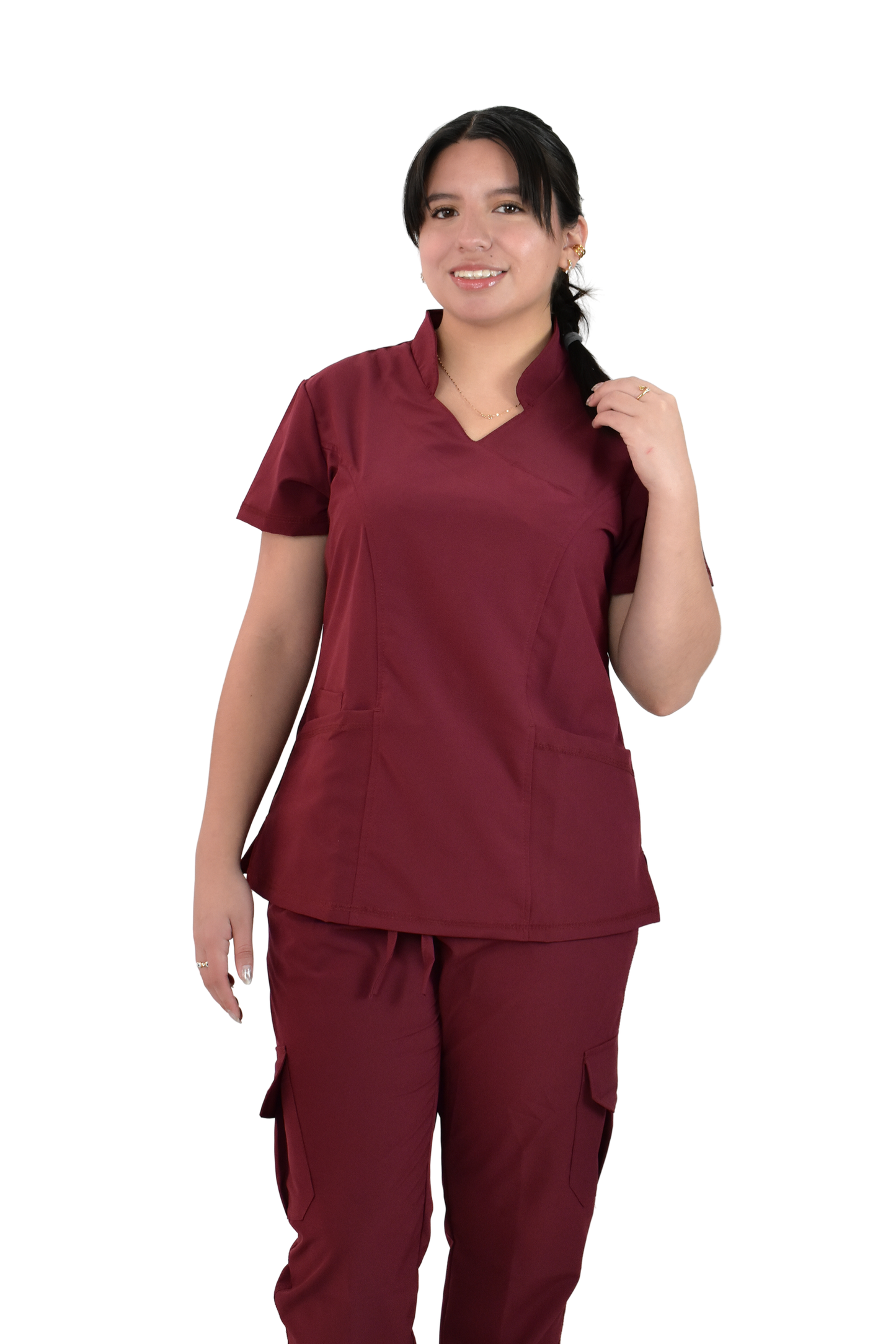 Uniforme Quirúrgico M06 Antifluido Stretch Vino