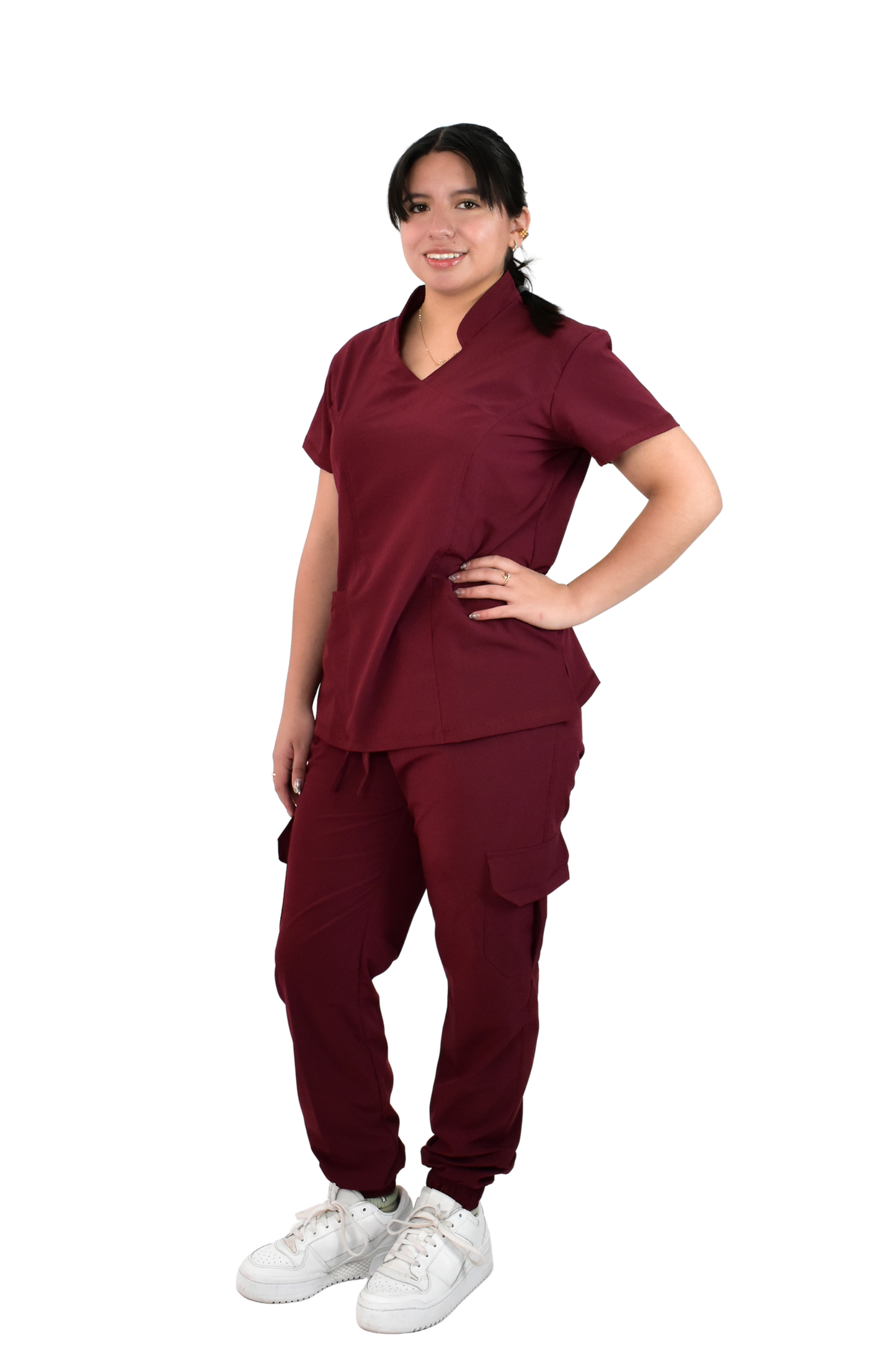 Uniforme Quirúrgico M06 Antifluido Stretch Vino