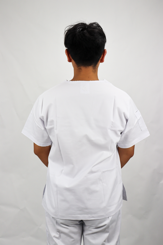Uniforme Quirúrgico Caballero M01 Stretch Blanco