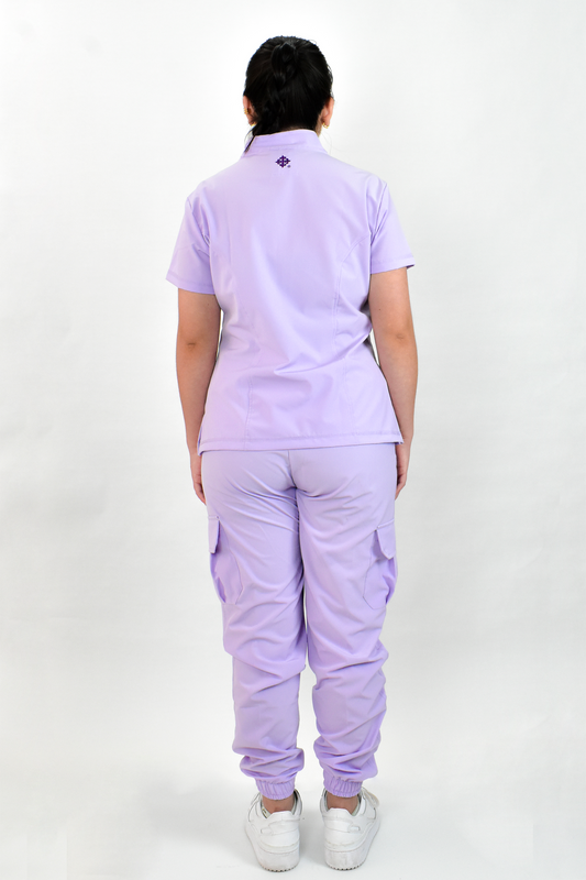 Uniforme Quirúrgico M06 Antifluido Stretch Lila
