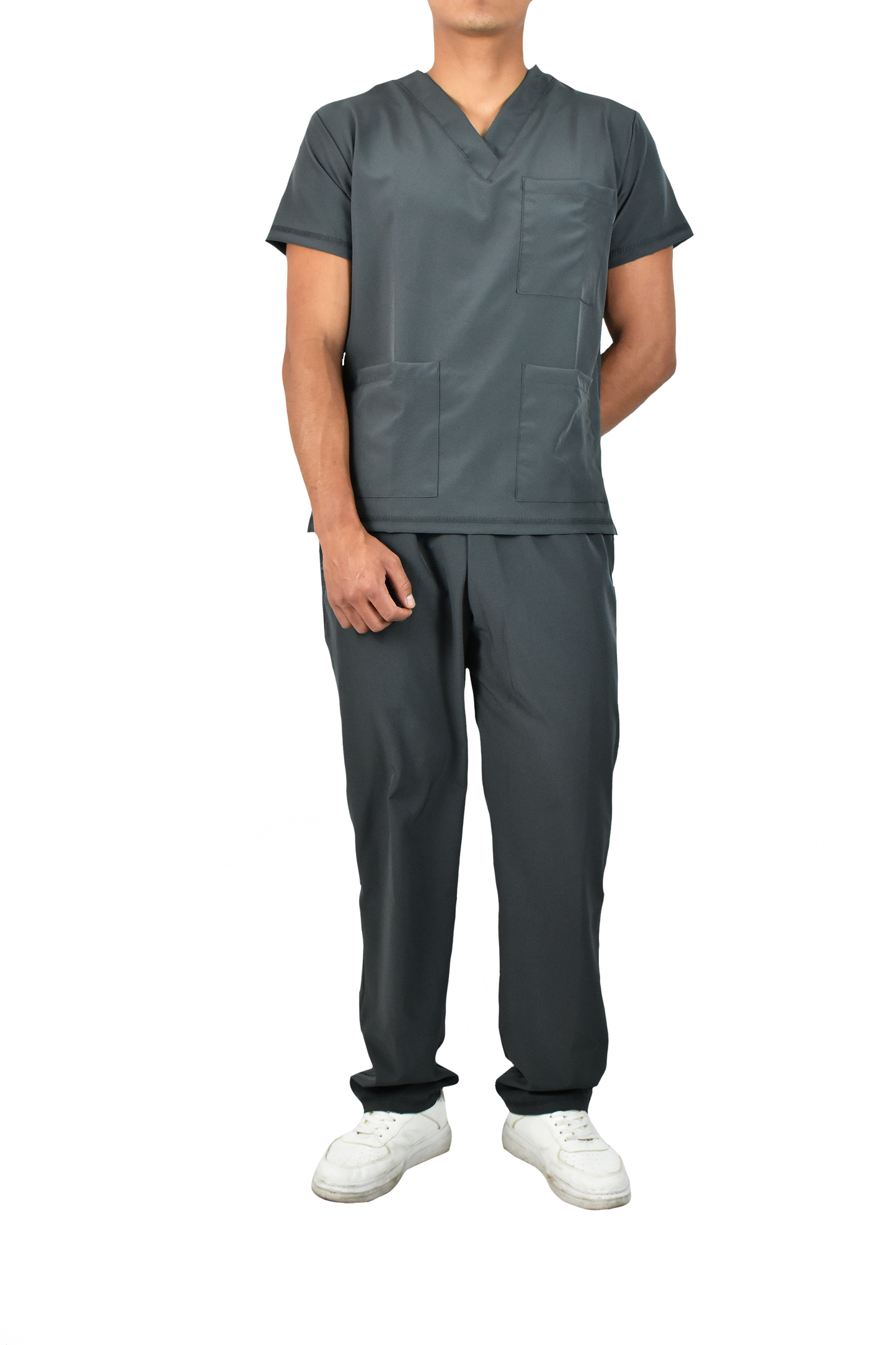 Uniforme Quirúrgico Caballero M04 Stretch Gris Oxford