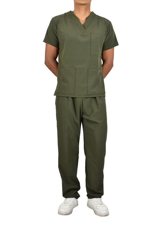 Uniforme Quirúrgico Caballero M04 Stretch Verde Militar