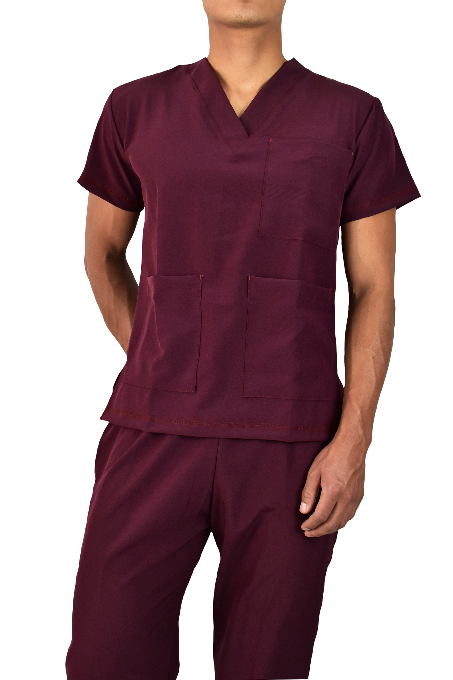 Uniforme Quirúrgico Caballero M04 Stretch Vino