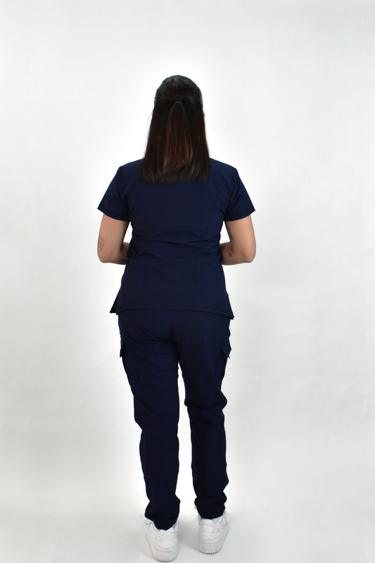 Uniforme Quirúrgico M06 Antifluido Stretch Azul Marino