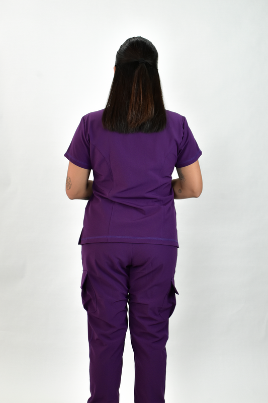 Uniforme Quirúrgico M06 Antifluido Stretch Morado