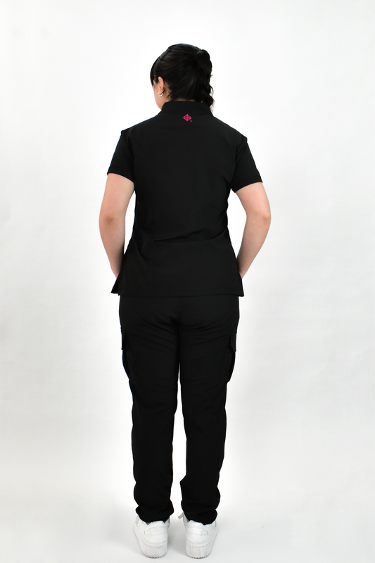 Uniforme Quirúrgico M06 Antifluido Stretch Negro