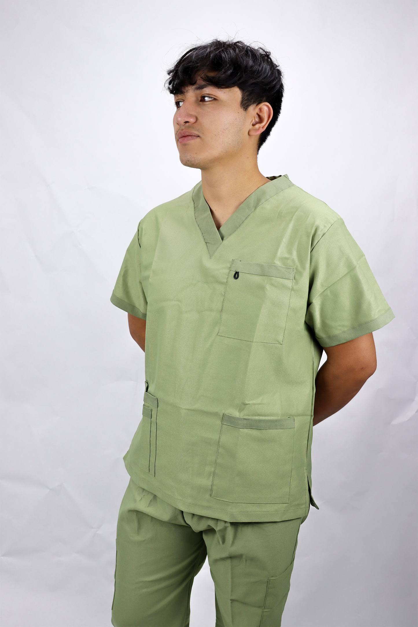 Uniforme Quirúrgico Caballero M01 Stretch Verde Olivo