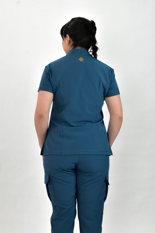 Uniforme Quirúrgico M06 Antifluido Stretch Petroleo