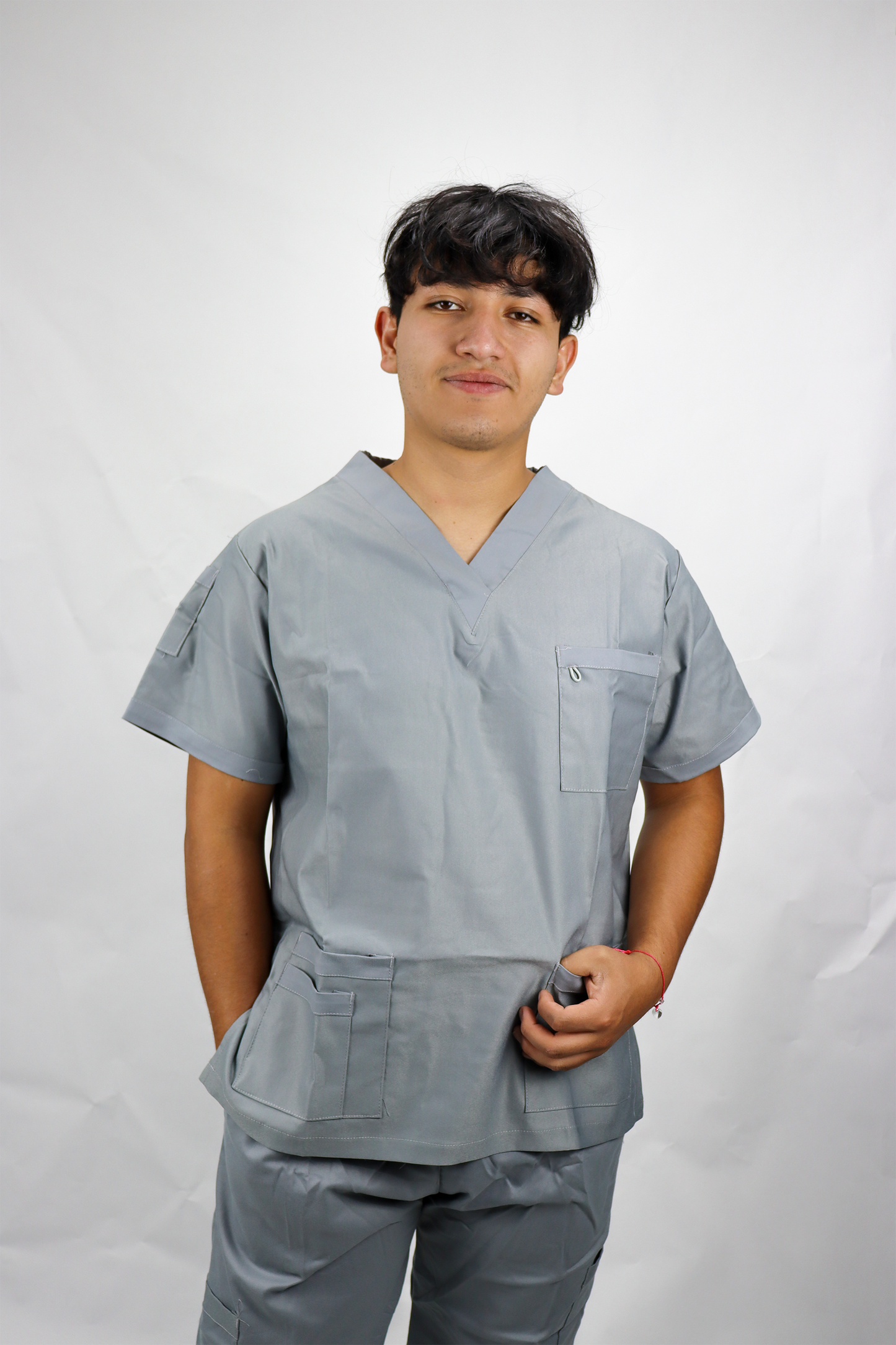 Uniforme Quirúrgico Caballero M01 Stretch Gris Perla