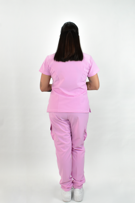 Uniforme Quirúrgico M06 Antifluido Stretch Rosa