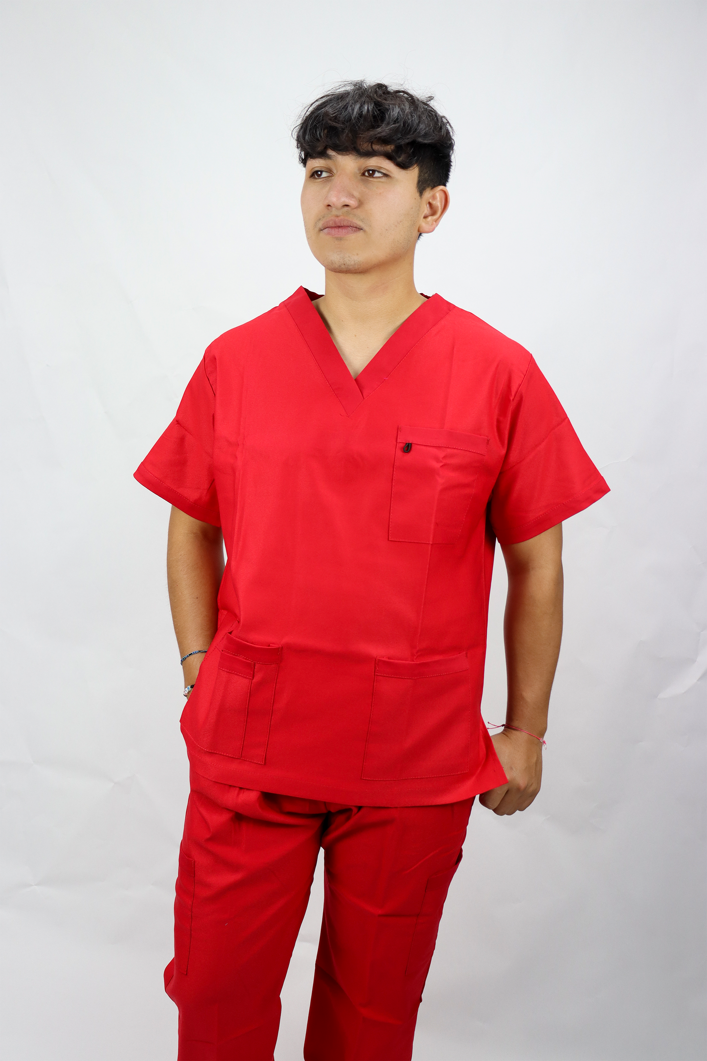 Uniforme Quirúrgico Caballero M01 Stretch Rojo