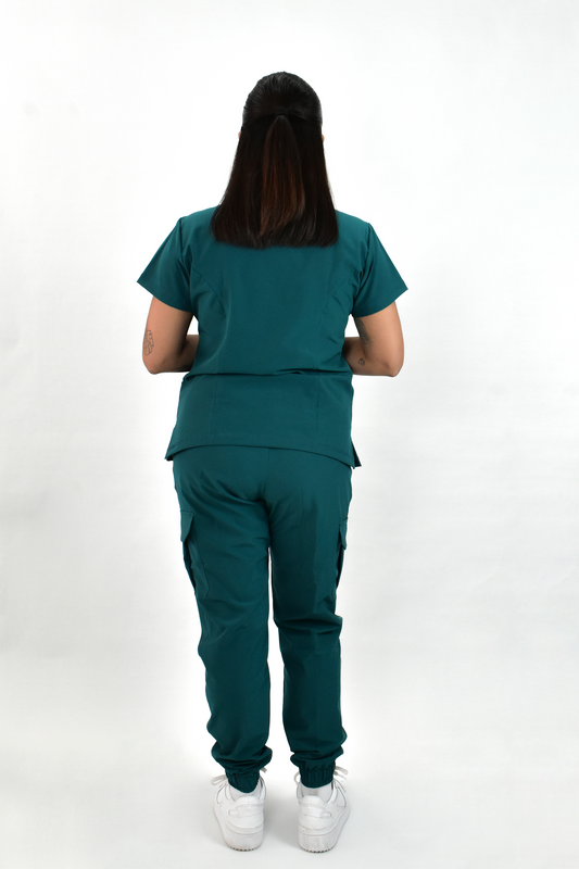 Uniforme Quirúrgico M06 Antifluido Stretch Verde Botella