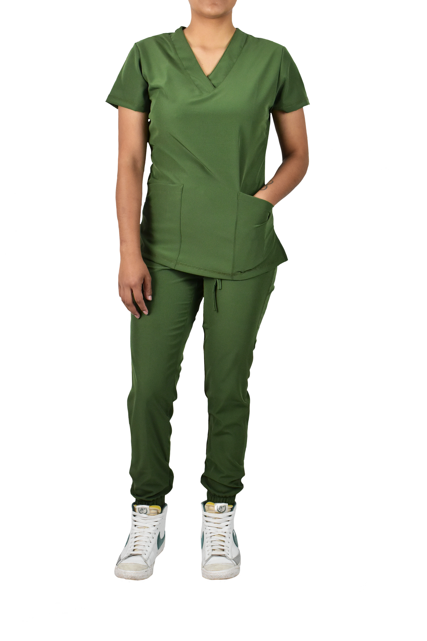 Uniforme Quirúrgico Dama M03 Stretch Verde Militar