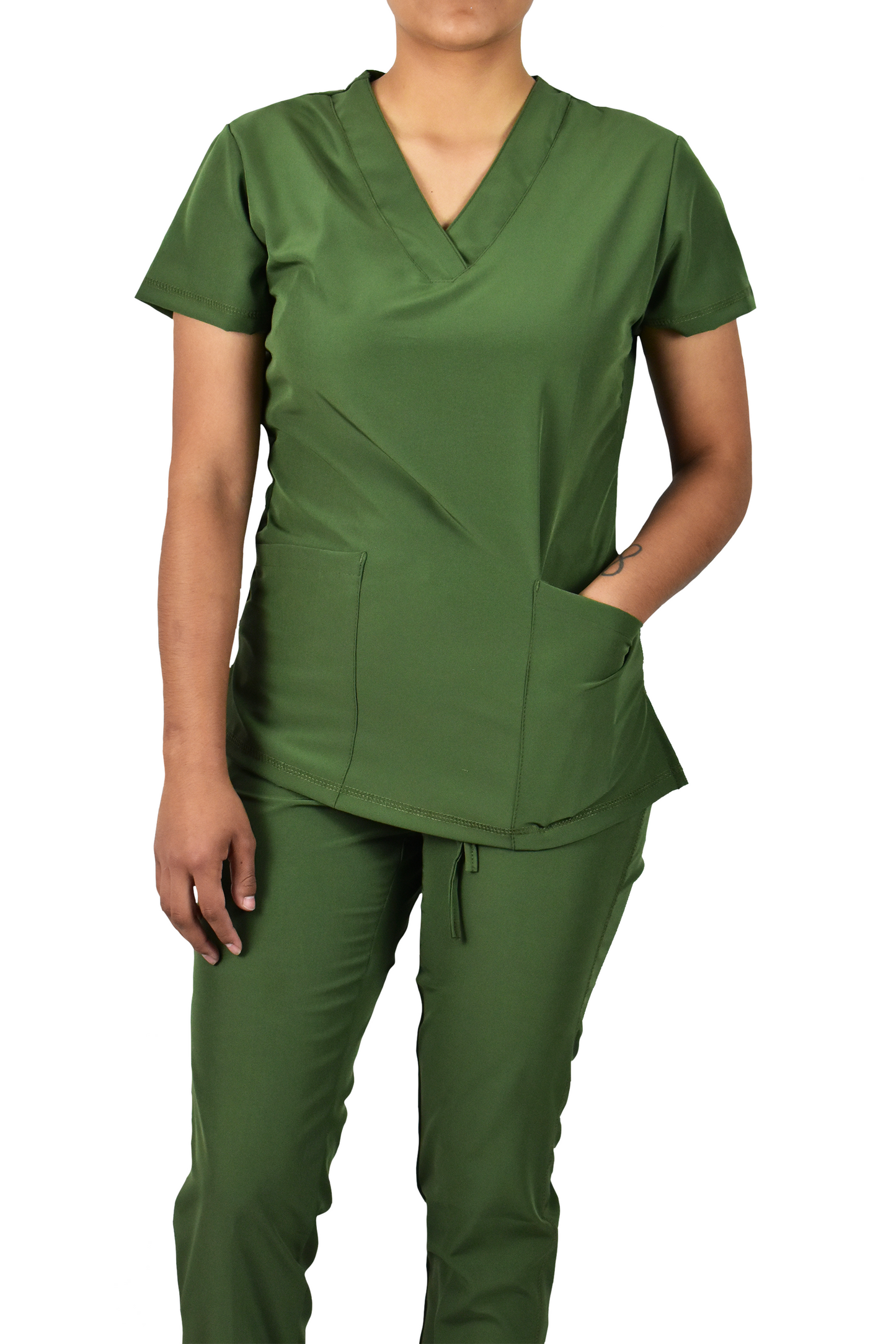 Uniforme Quirúrgico Dama M03 Stretch Verde Militar
