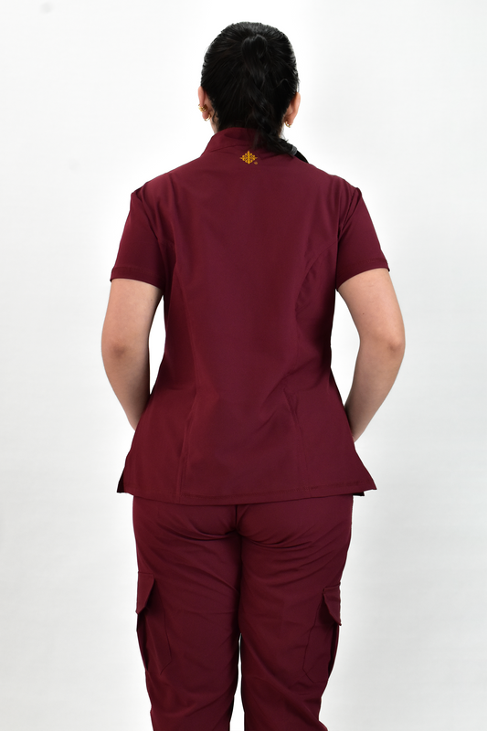 Uniforme Quirúrgico M06 Antifluido Stretch Vino