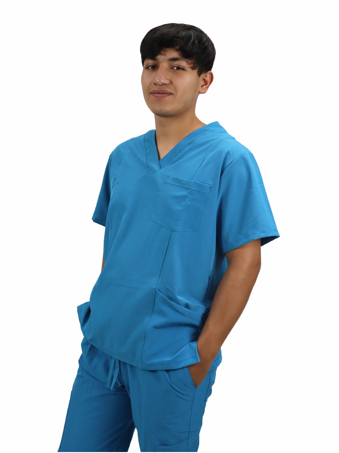 Uniforme Quirúrgico Caballero M07 Stretch Antifluido Azul Eléctrico