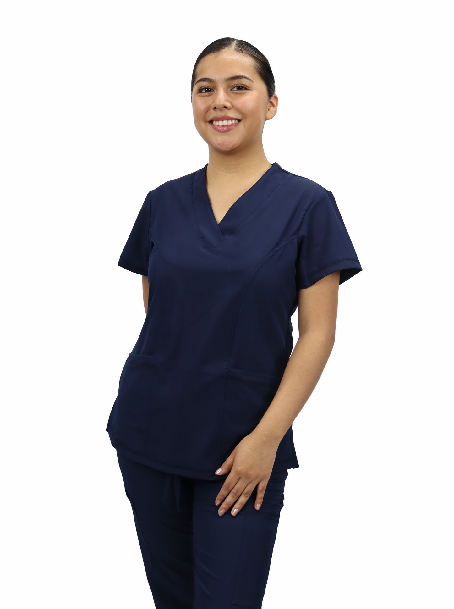 Uniforme Quirurgico Dama M05 Antifluido Stretch Azul Marino