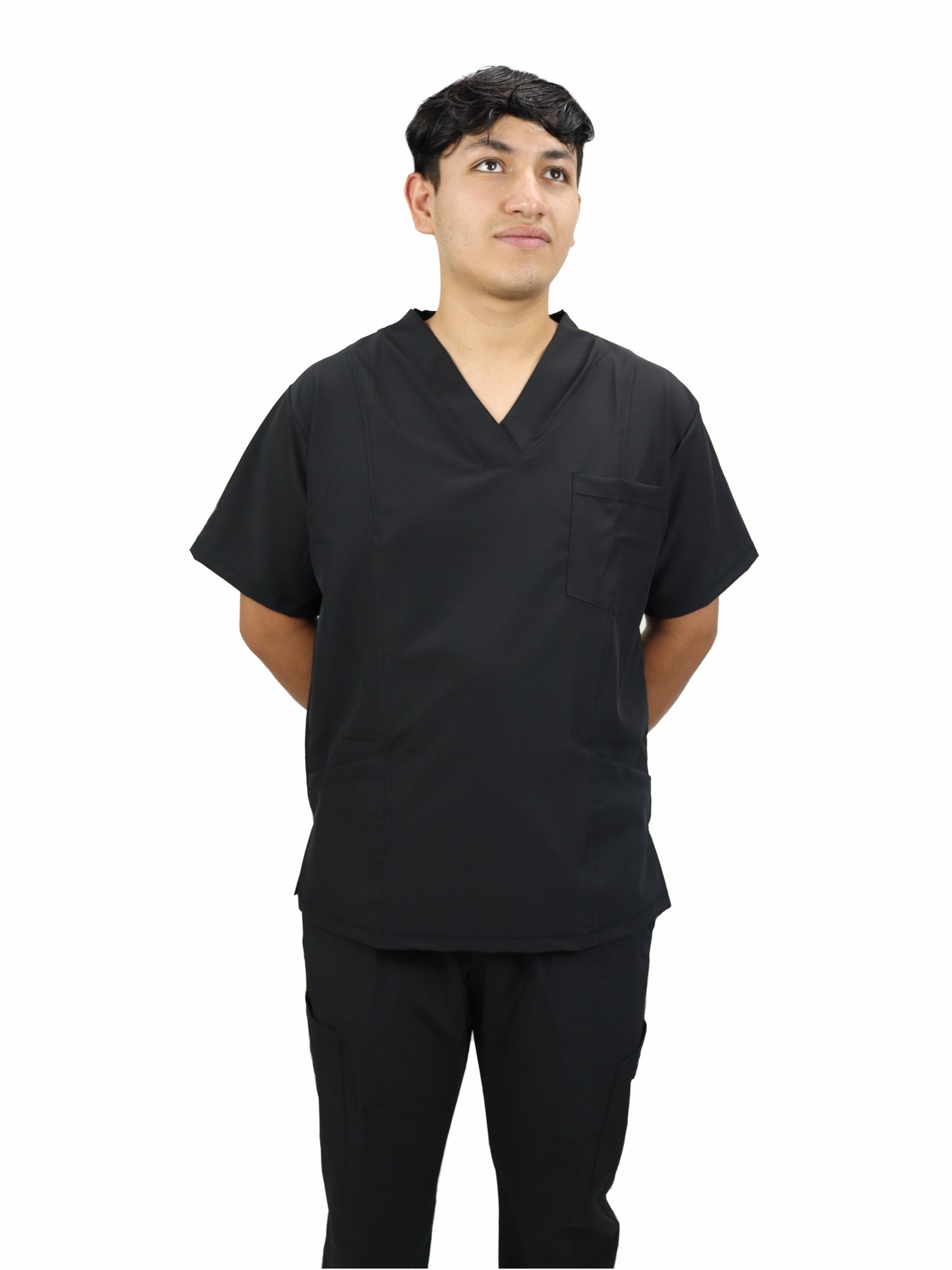 Uniforme Quirúrgico Caballero M07 Stretch Antifluido Negro