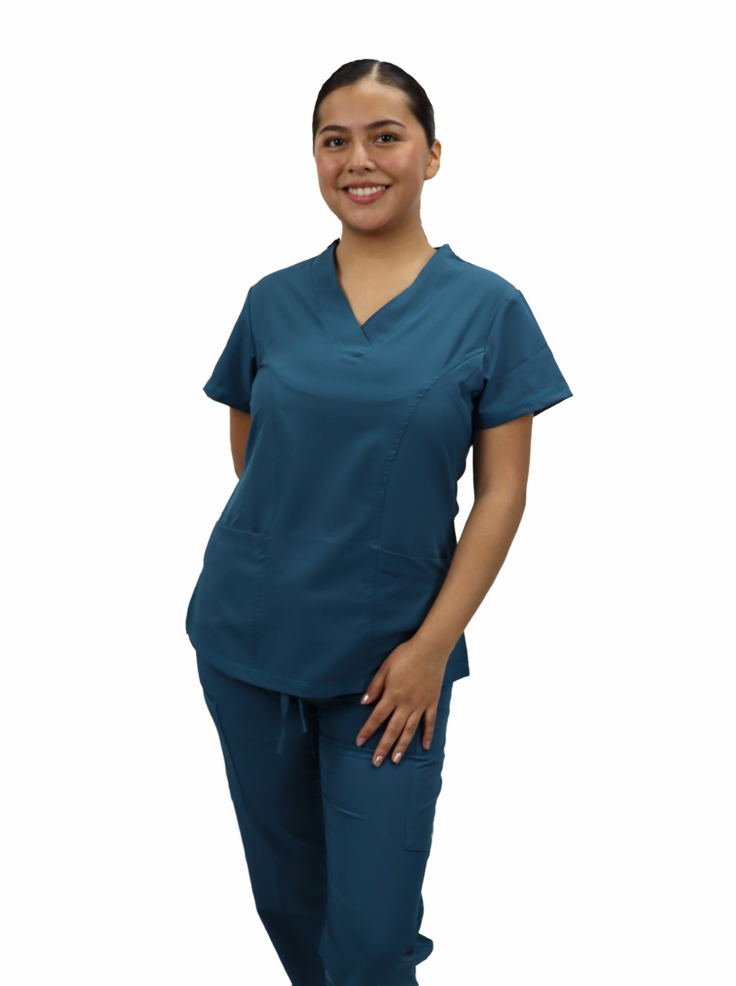 Uniforme Quirúrgico Dama M05 Antifluido Stretch Petroleo