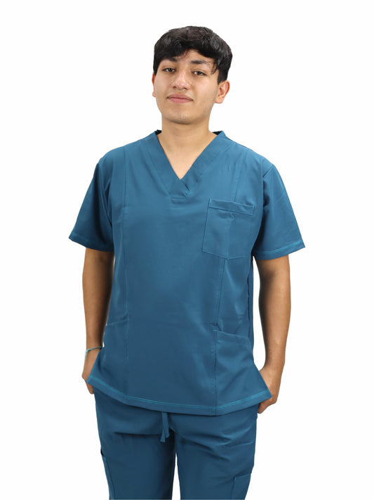 Uniforme Quirúrgico Caballero M07 Stretch Antifluido Petroleo