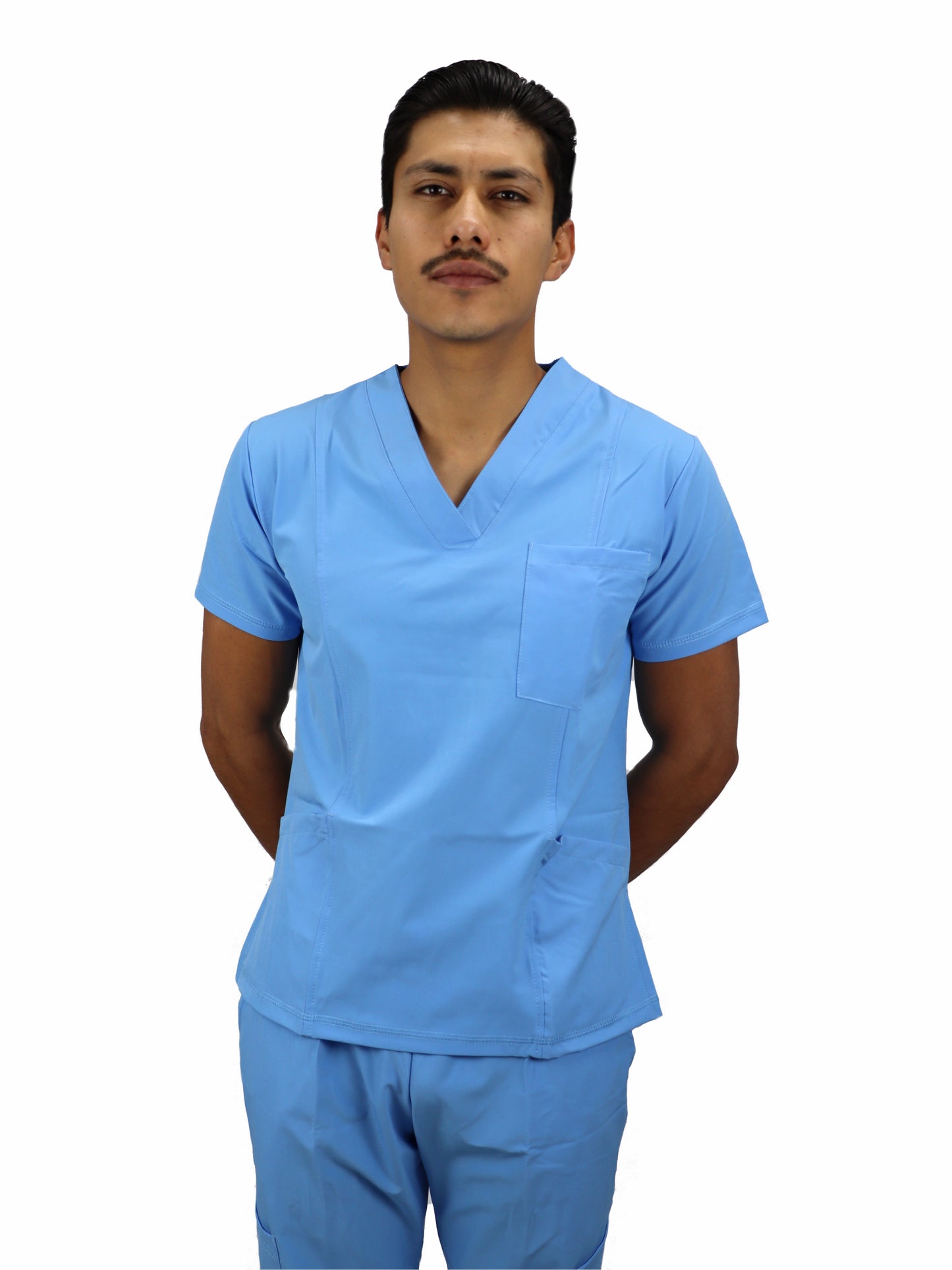 Uniforme Quirúrgico Caballero M07 Stretch Antifluido Azul Plumbago