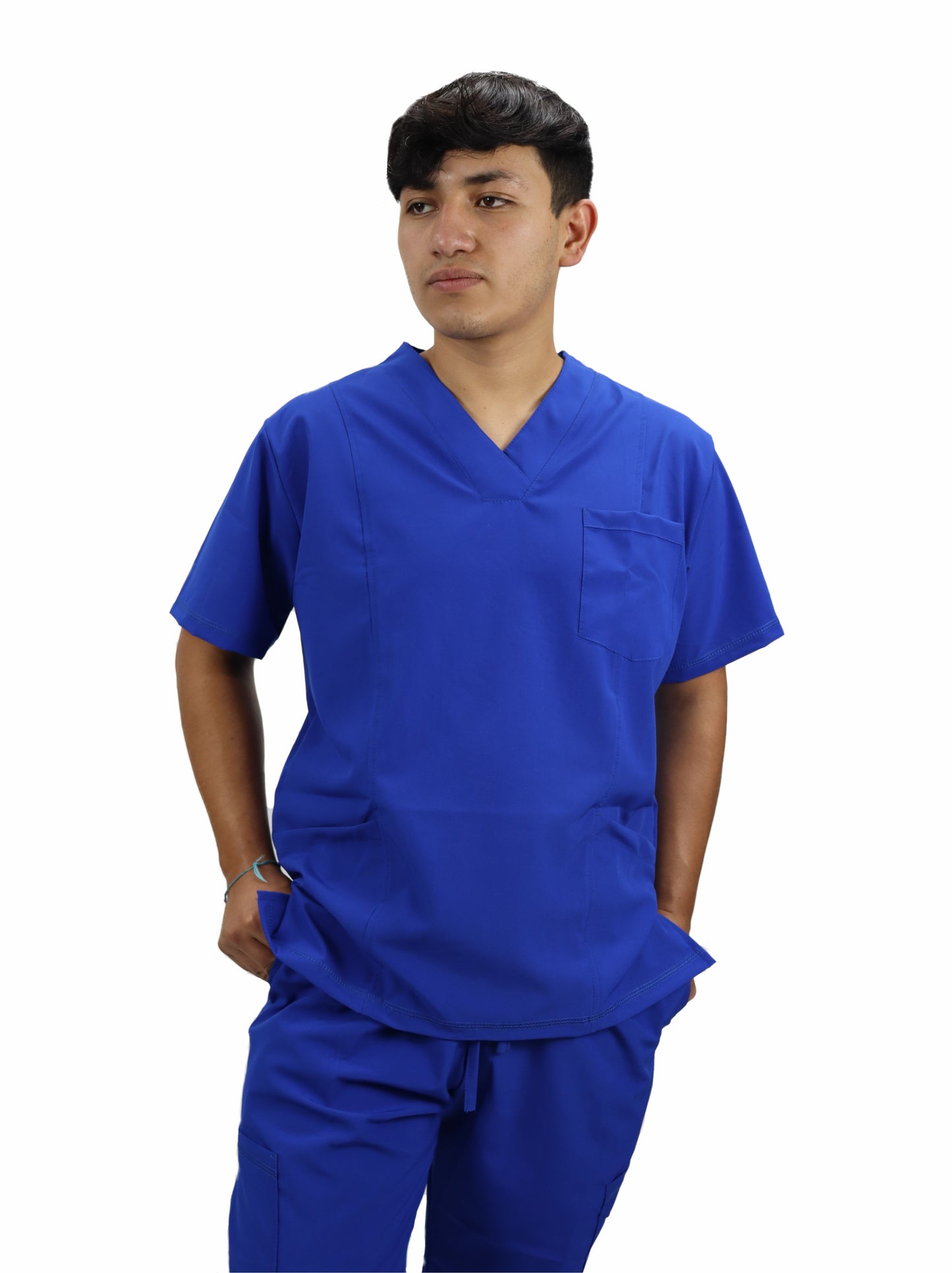 Uniforme Quirúrgico Caballero M07 Stretch Antifluido Azul Rey