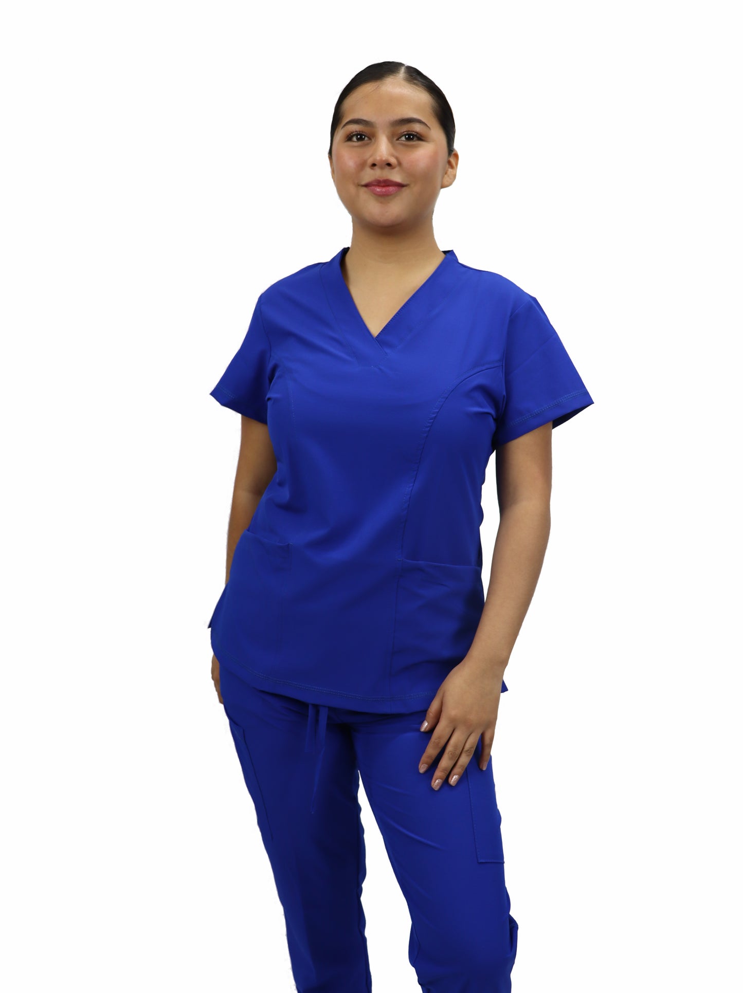 Uniforme Quirurgico Dama M05 Antifluido Stretch Azul Rey