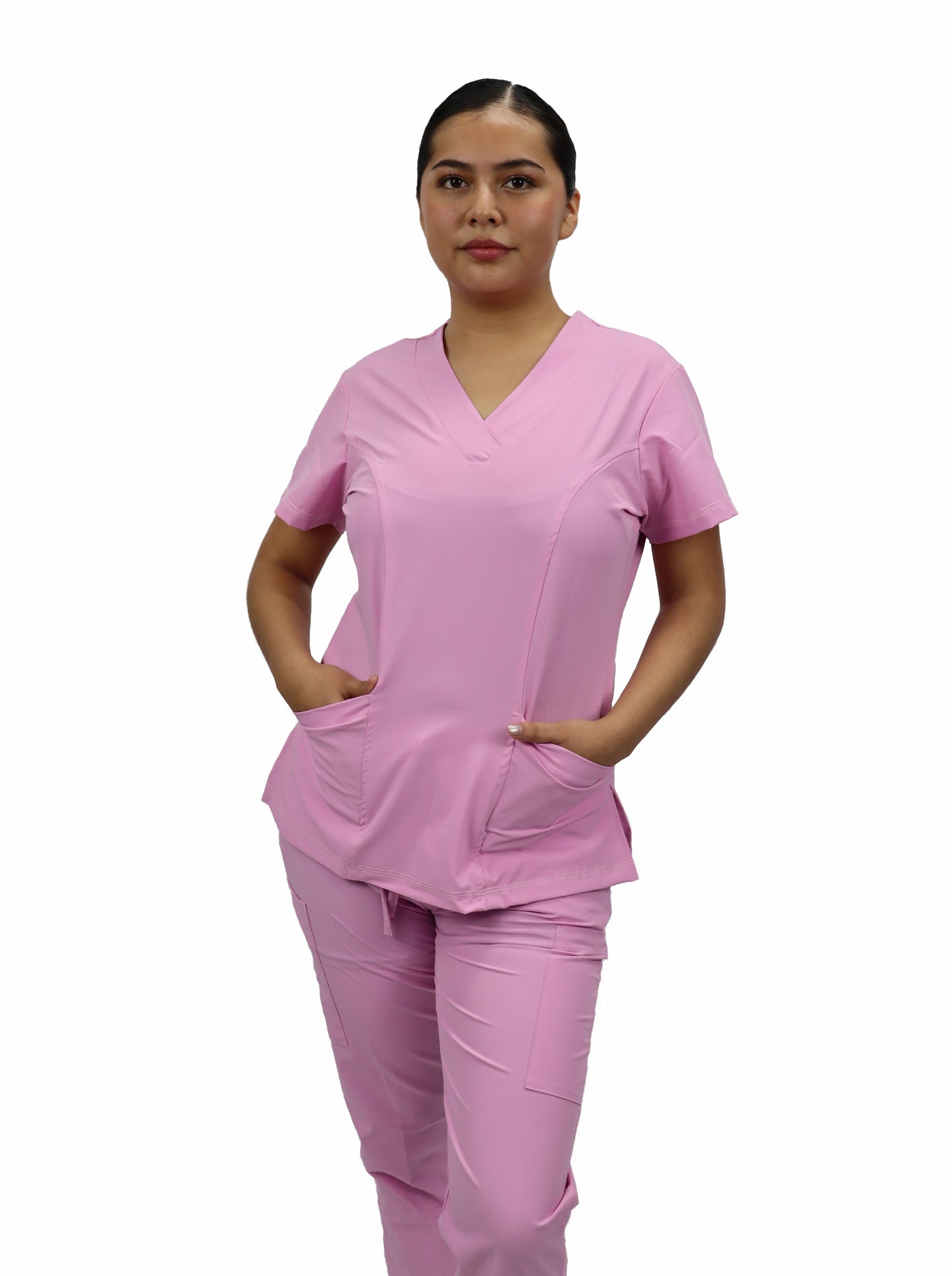 Uniforme Quirúrgico Dama M05 Antifluido Stretch Rosa