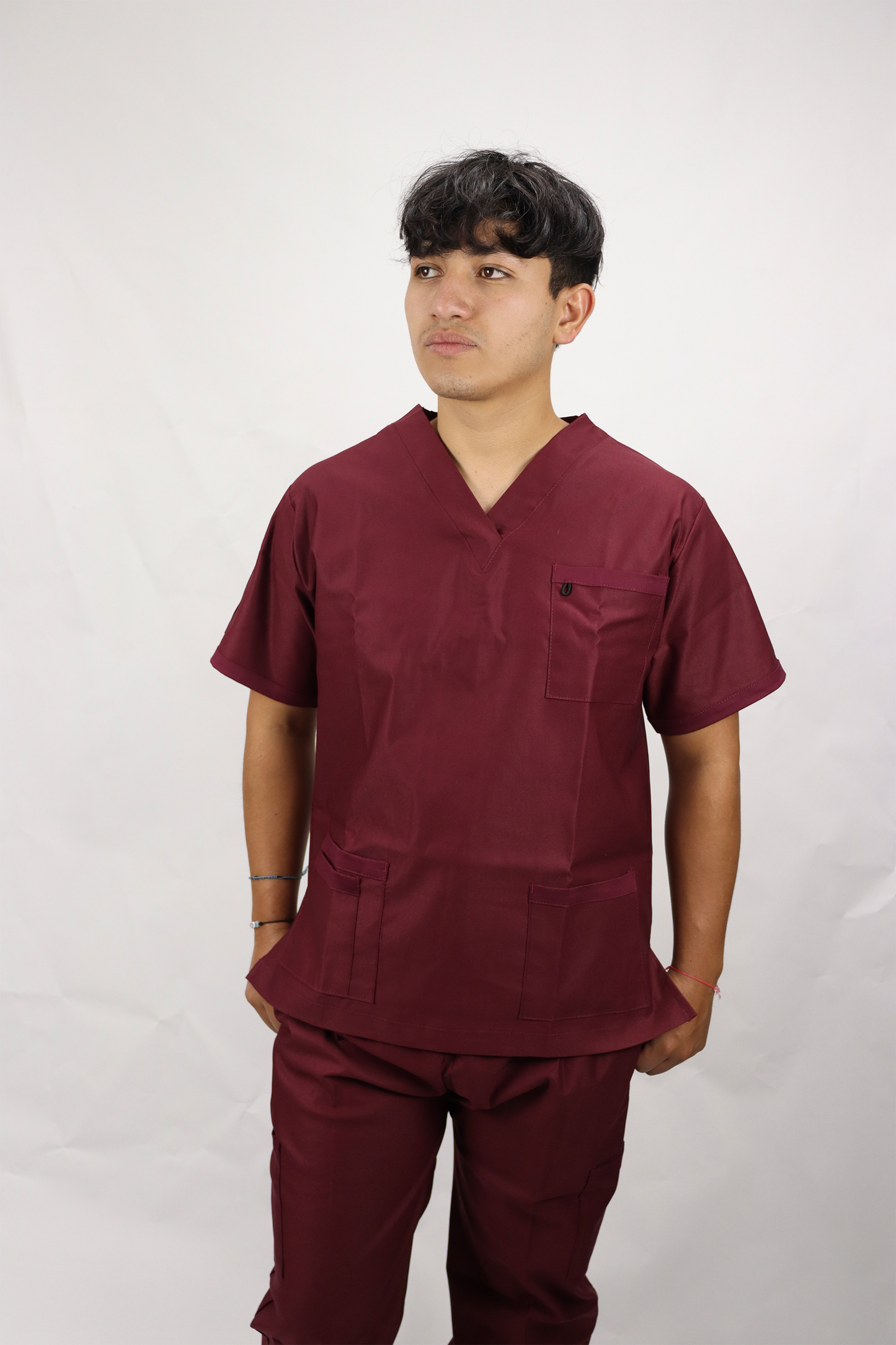 Uniforme Quirúrgico Caballero M01 Stretch Vino